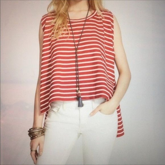 We The Free Tops - We The Free Madness Stripe Muscle Tank Oversized Fit Size XS